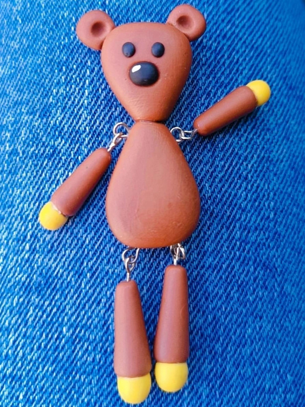 عروسک خرس مستربین خمیری لونینا؛ آویز خودرو، سرکلیدی و چسبونک داشبورد